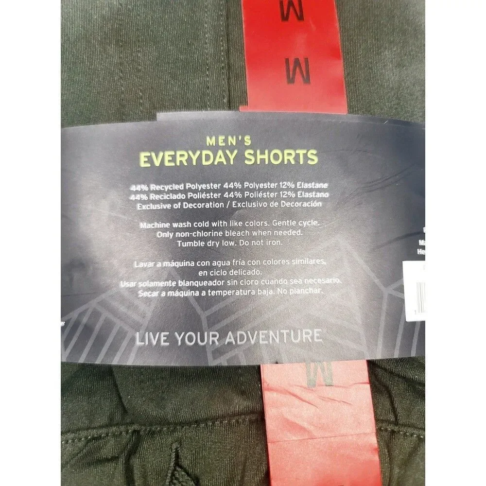 Eddie Bauer Men's M Knit Lounge Shorts 2-pack Zip Secured Pocket B15 Gray Green